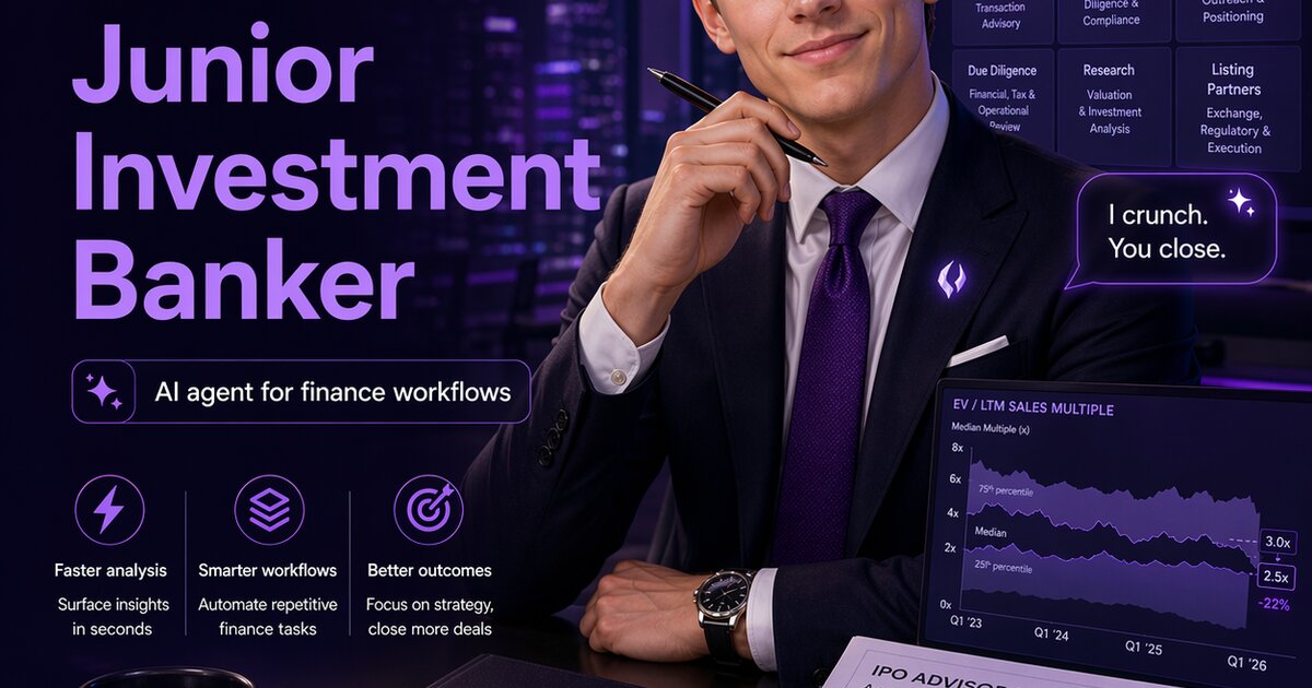 Stöbä became a junior investment banker with curated data on IPOs and SaaS valuation
